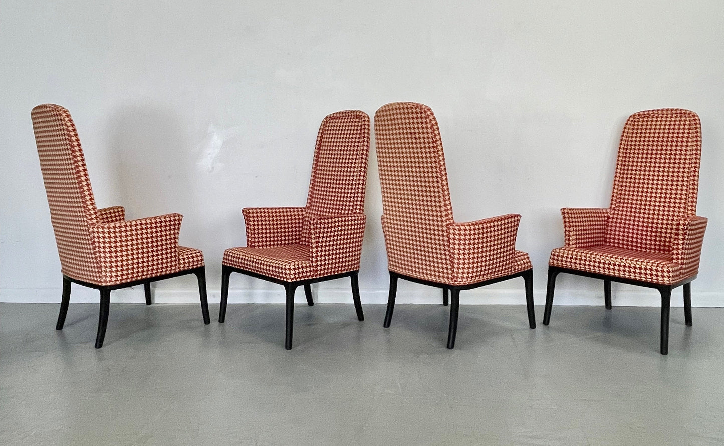 Set of Four High Back Armchair-Dining Chair by Erwin Lambeth for Tomlinson