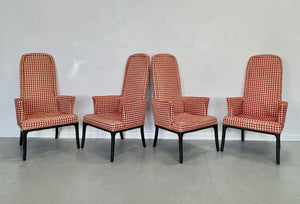 Set of Four High Back Armchair-Dining Chair by Erwin Lambeth for Tomlinson