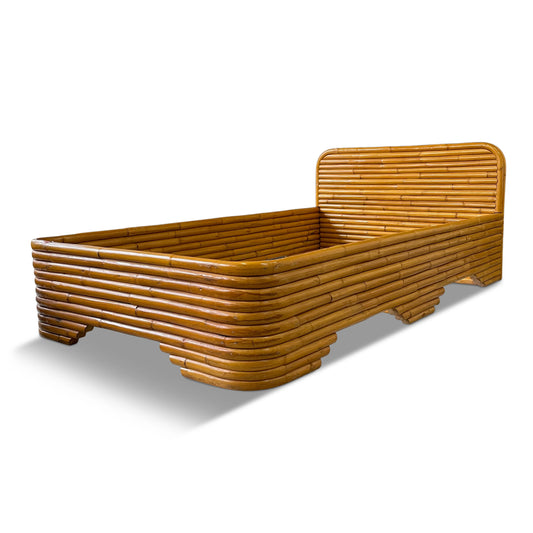 SOLD – Bamboo Twin Bed Frame from the New York Apartment of Barbara Streisand