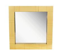 Load image into Gallery viewer, Brass Mid-Century Square Cityscape Mirrors in the Style of Paul Evans